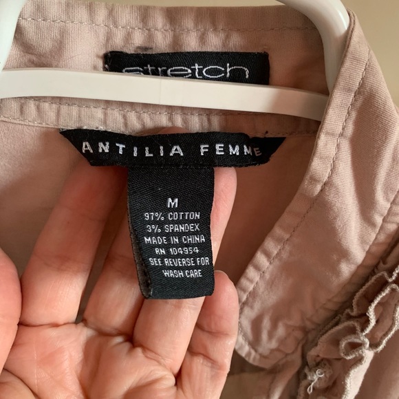 ANTILIA FEMME Cotton top with buttons - Picture 3 of 5